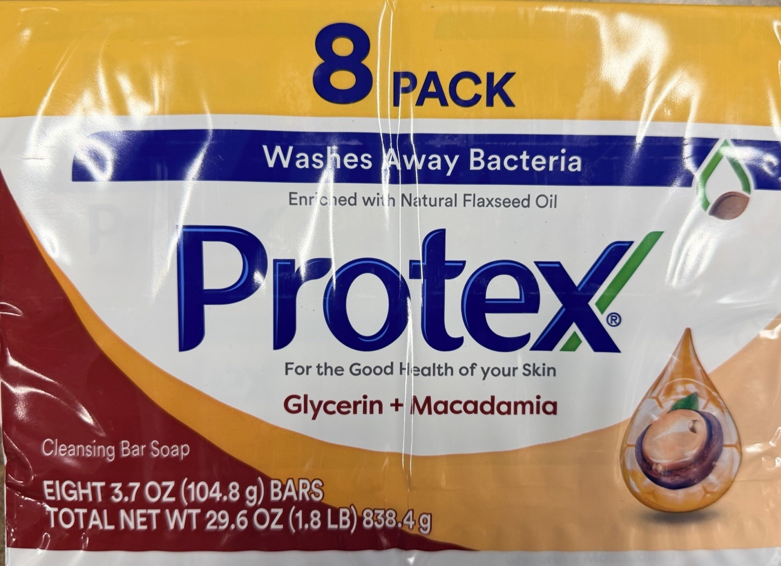 (8 Bars 3.7 oz.) Protex Macadamia Antibacterial Soap Bar Jabón Protex Family PK