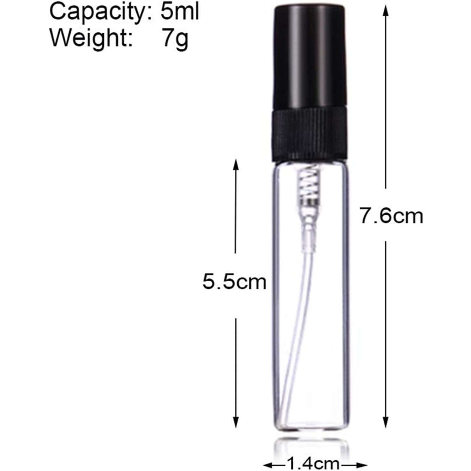 5-1000 Pcs Mini Travel Perfume Atomizer Bottle Portable Spray Pump Refillable