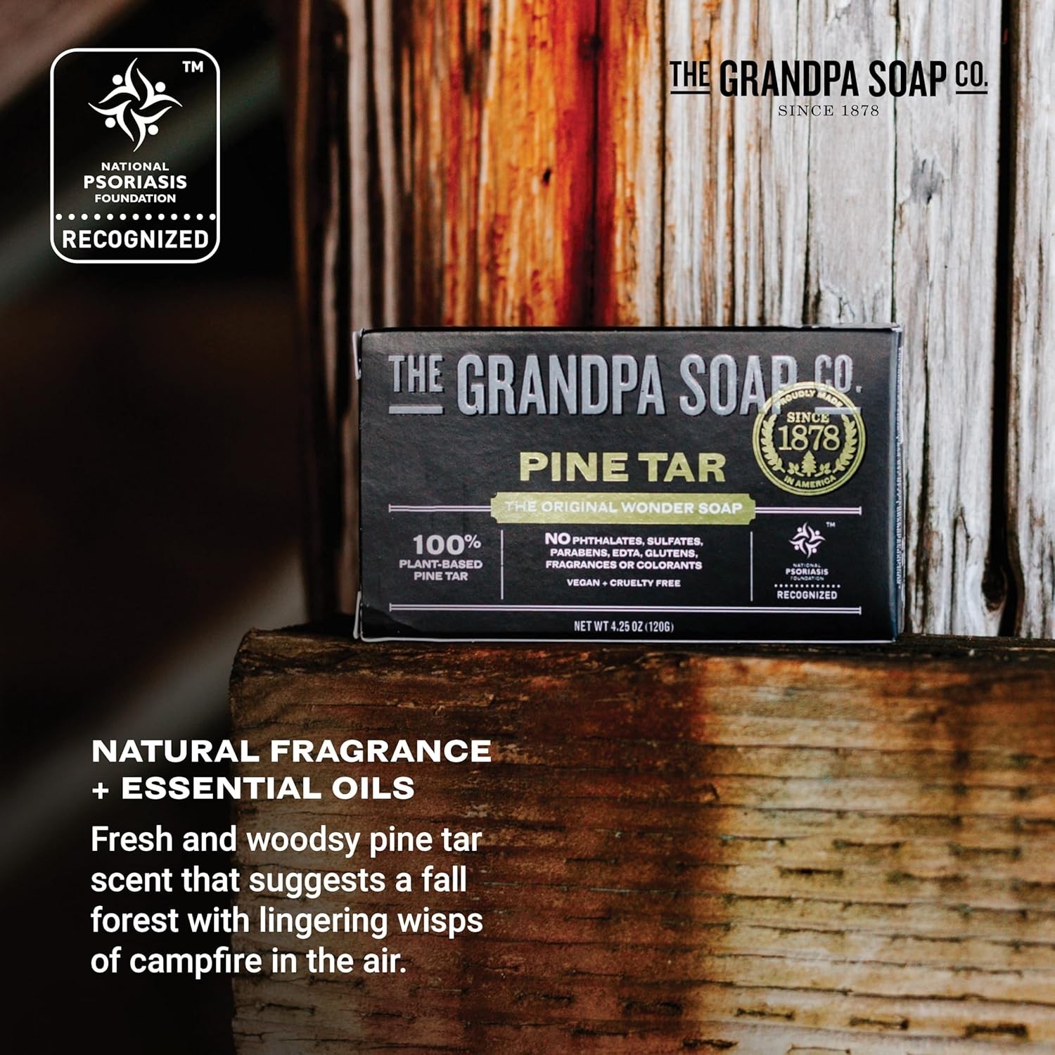 Grandpa’s Pine Tar Bar Soap 3.25 Ounce (Pack of 3)