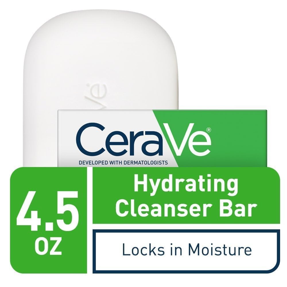 CeraVe Hydrating Cleanser Bar, Soap-Free Body and Facial Cleanser with 5% Cerave