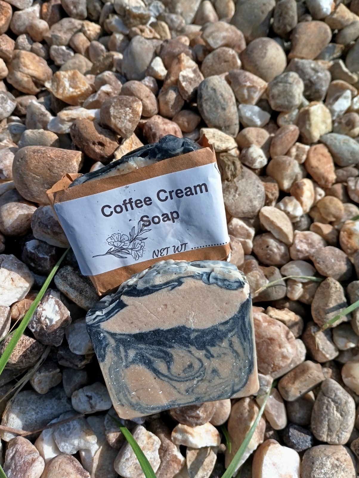 Homemade Coffee Scent Marbled Rectangular Body Bar Soap Unisex