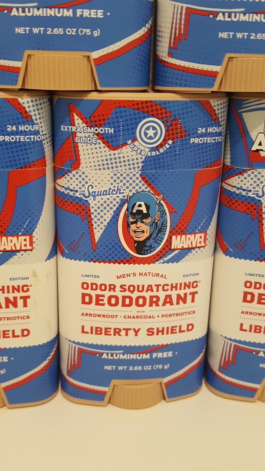 5 Pack – DR. Squatch Men’s CAP. MERICA Edition Deodorant 2.65 fl oz – Soap 5oz