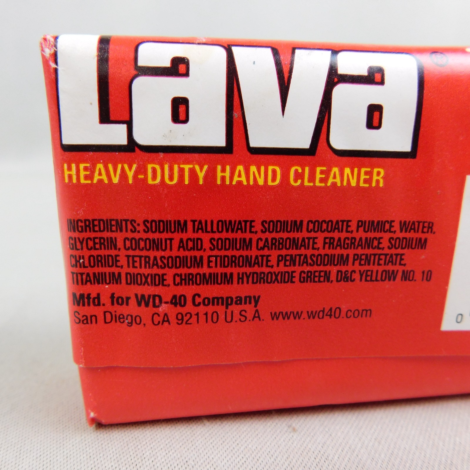 90s NOS Lava Heavy Duty Hand Cleaner 5.75oz Bar Soap Red NASCAR Package #A297