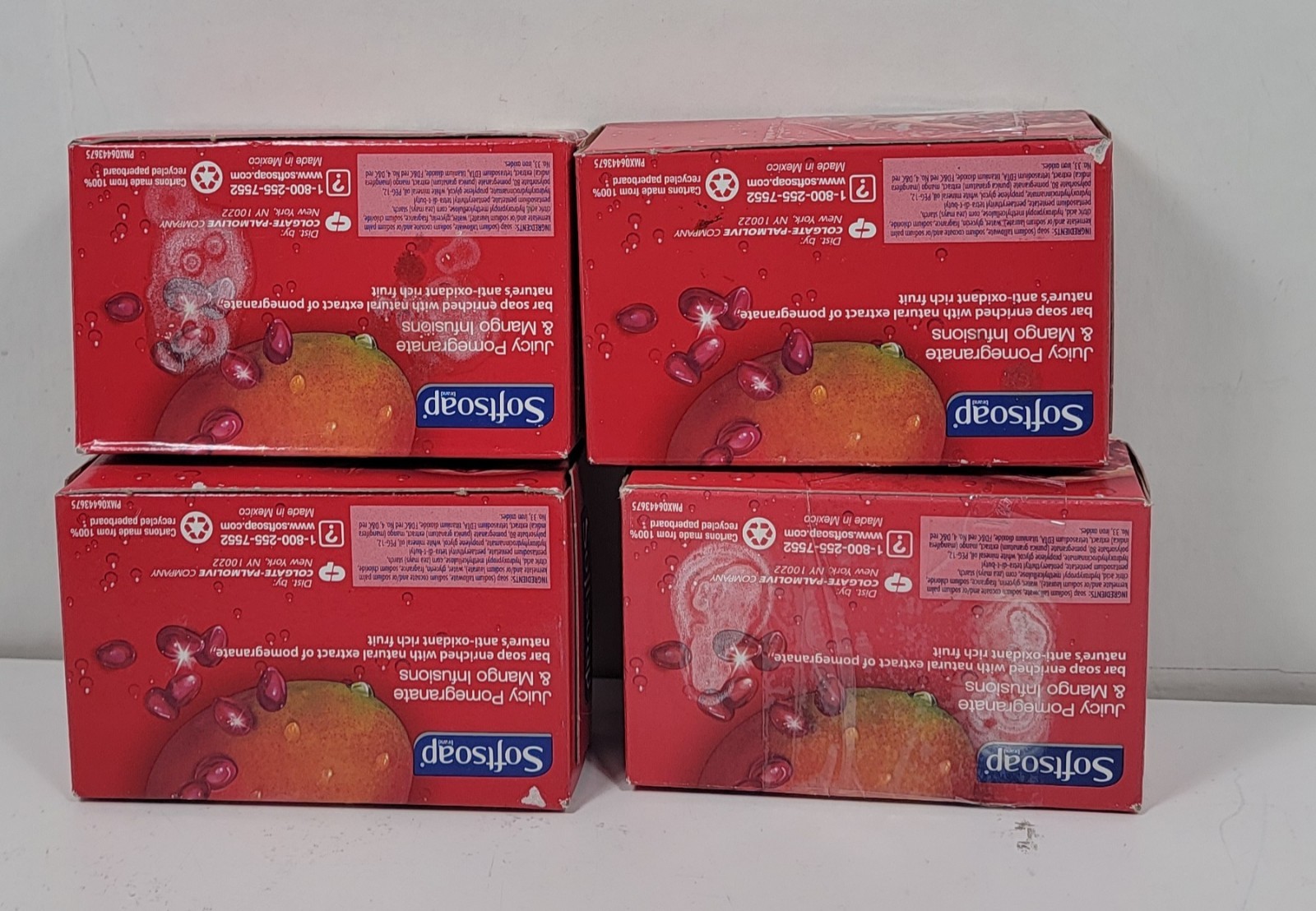 SOFTSOAP DISCONTINUED JUICY POMEGRANATE MANGO (LOT OF 4) SOAP BARS *READ FULLY*