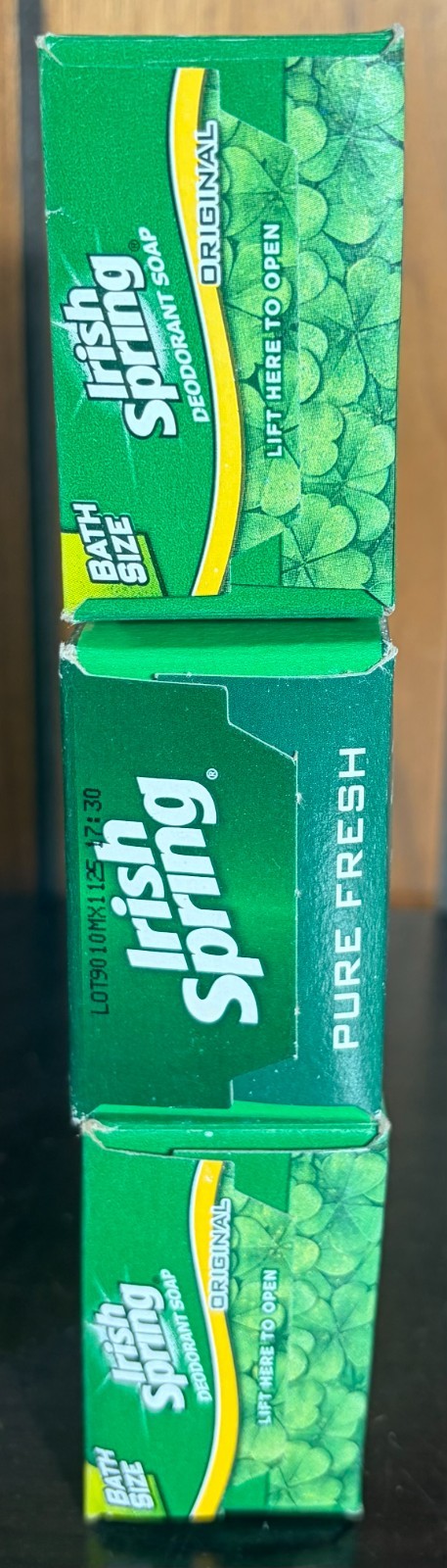 Irish Spring 3.7 oz Bar Soap 2 Original and 1 Pure Fresh *DISCONTINUED* NIB
