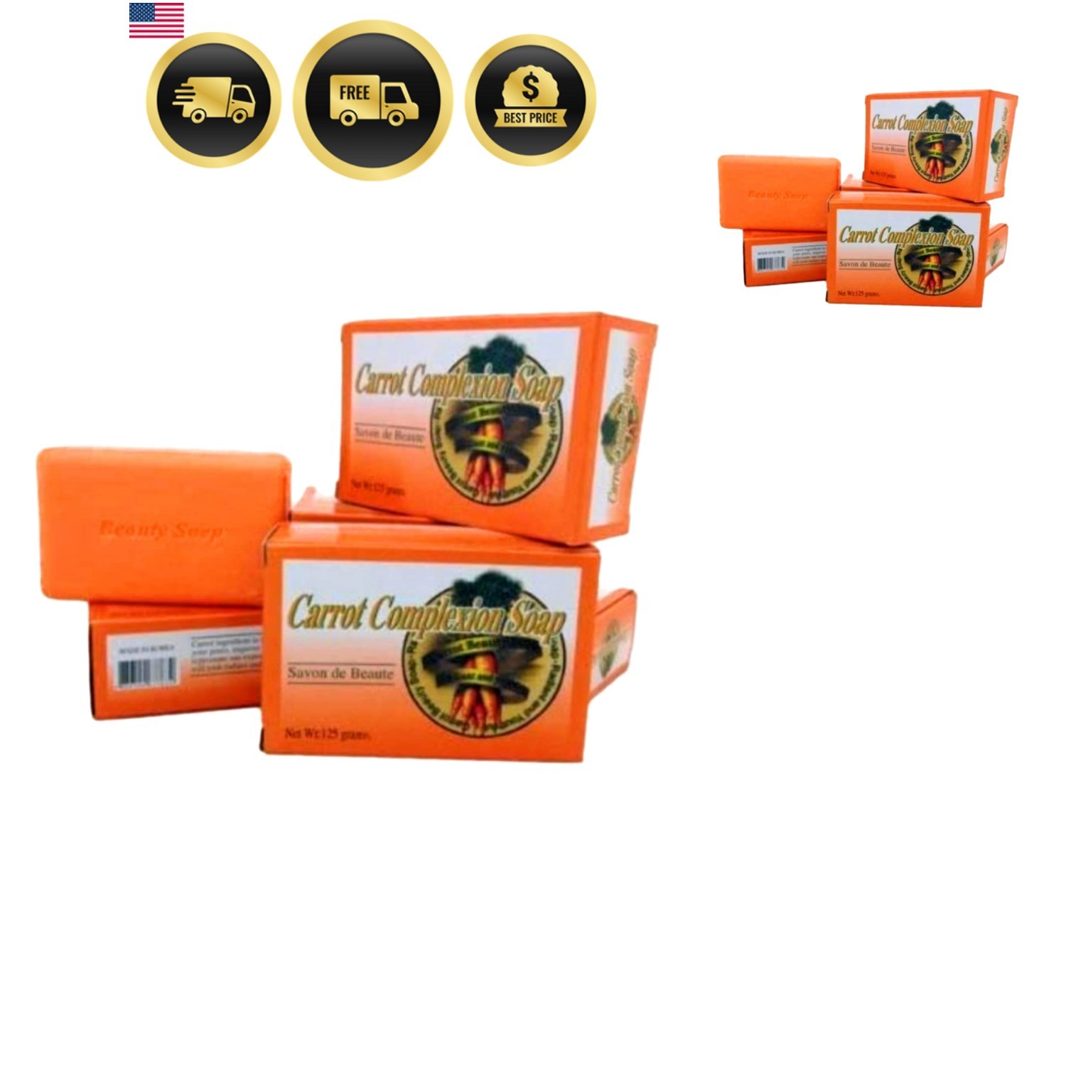 Carrot Complexion Soap – 3 Pcs.