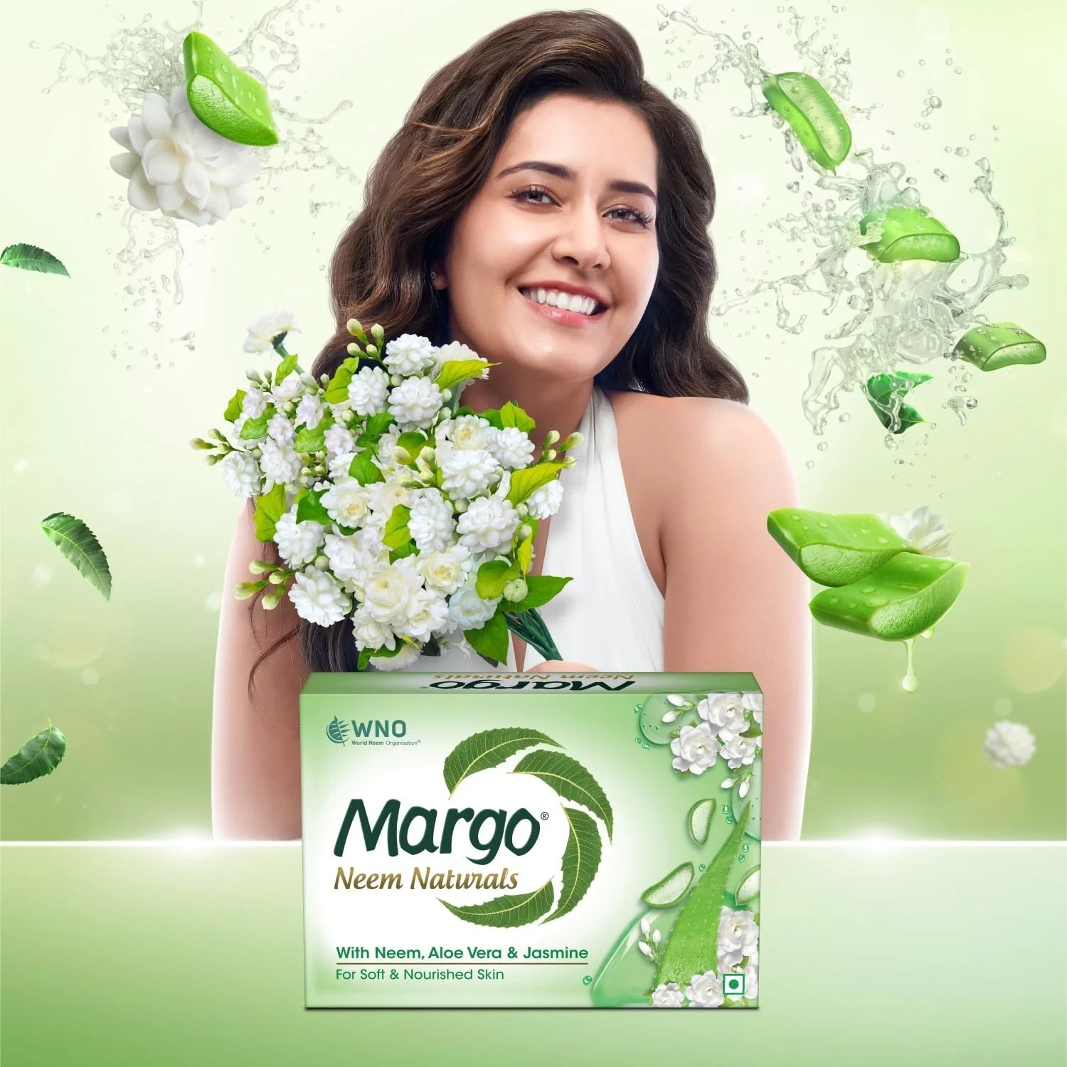 Margo Neem Naturals Soap for Soft Nourished Pack of 5x100g Each Pack for Unisex