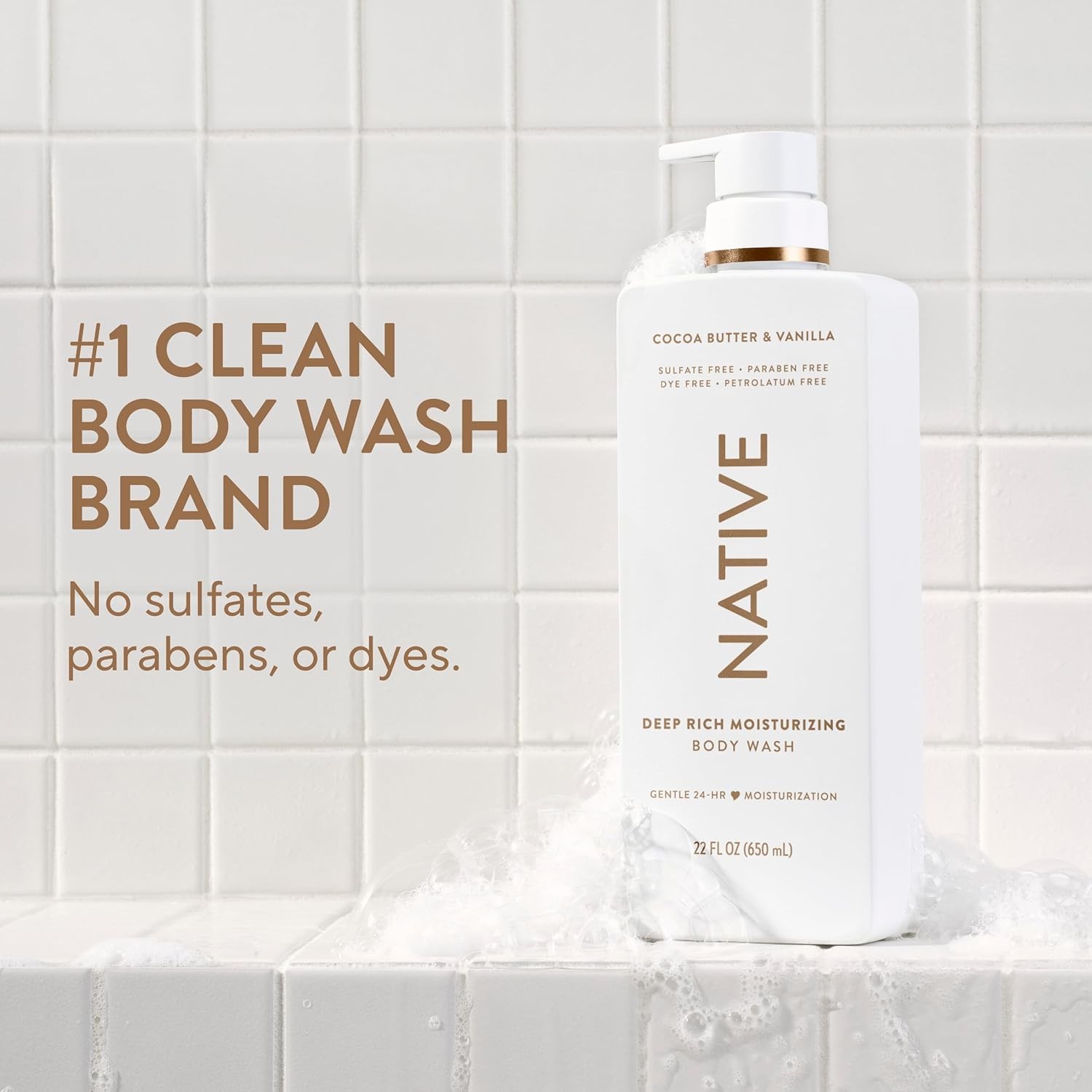 Native Cocoa Butter & Vanilla Scent 24-Hour Moisturizing Bodywash for Women & Me