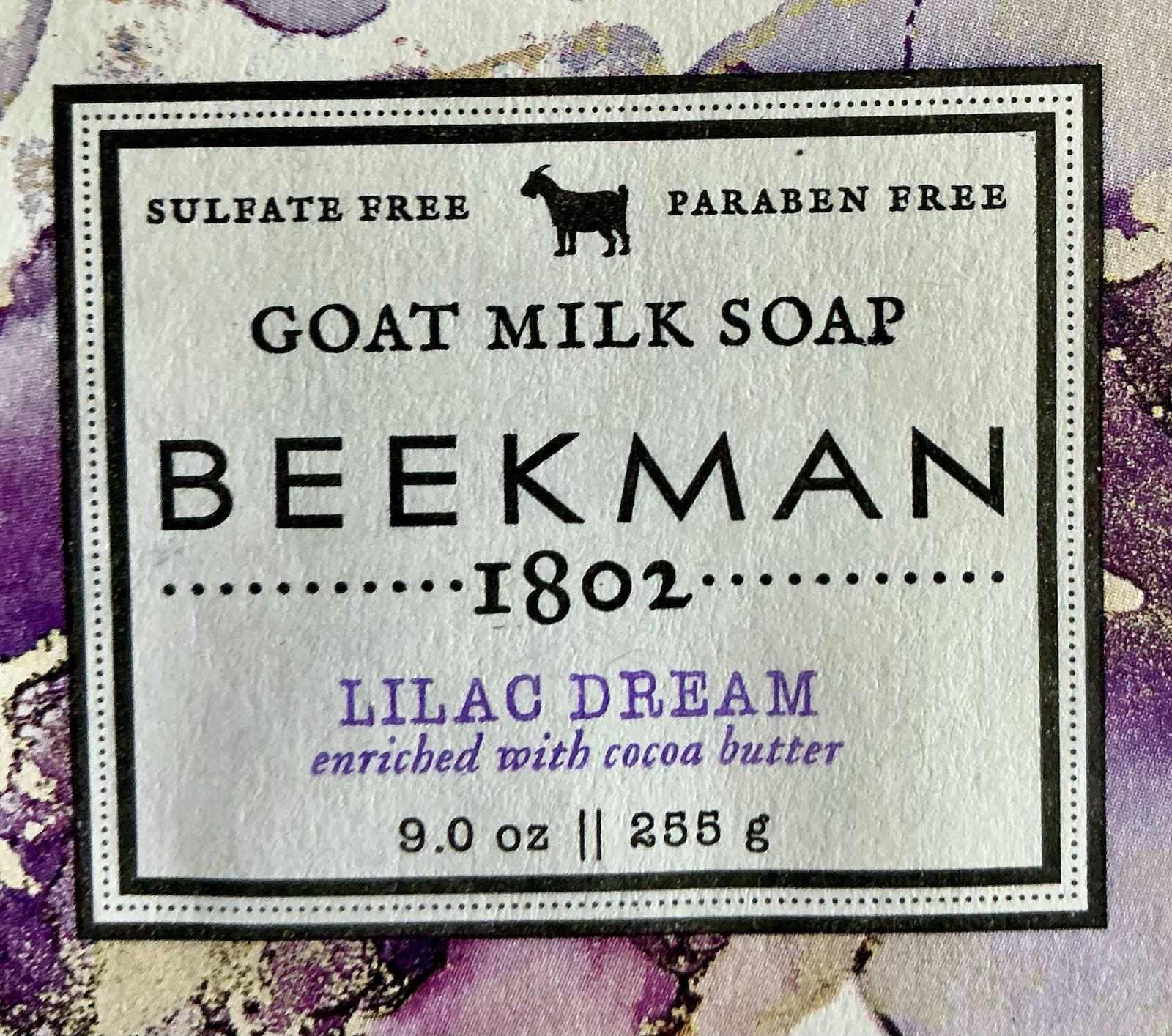 Lot of 2 Beekman 1802 Goat Milk Soap Bar Lilac Dream 9 oz Full Size New in Pkg