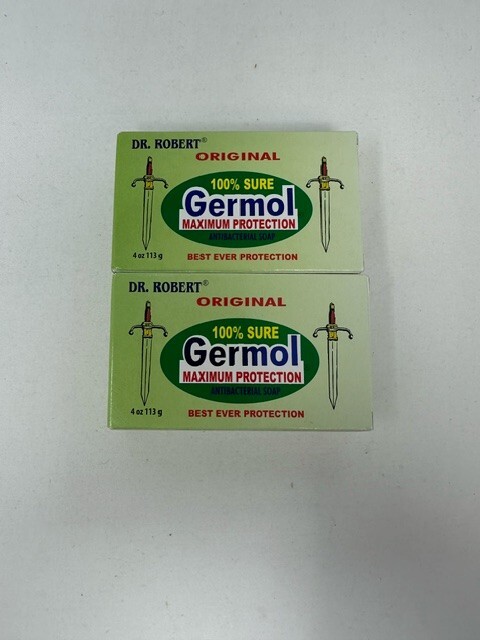 Dr. Robert Original Germol Antibacterial Soap – 2 Pack – 4oz (113g) Each