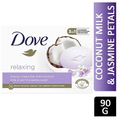 32 DOVE Relaxing Beauty Cream Bars with Coconut Milk & Jasmine Petals Scent