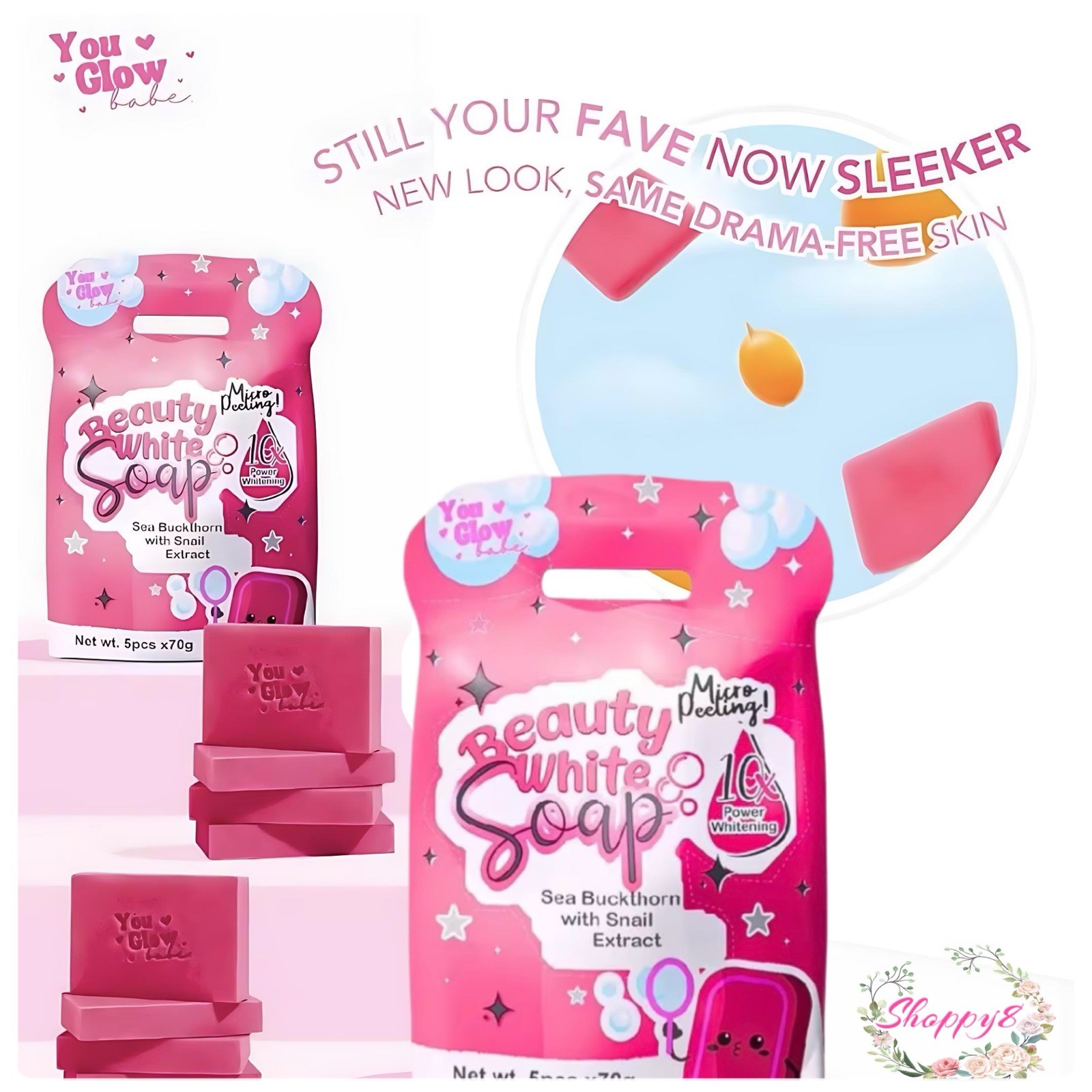 Beauty White Soap by You Glow Babe, 5 Bars x 70g