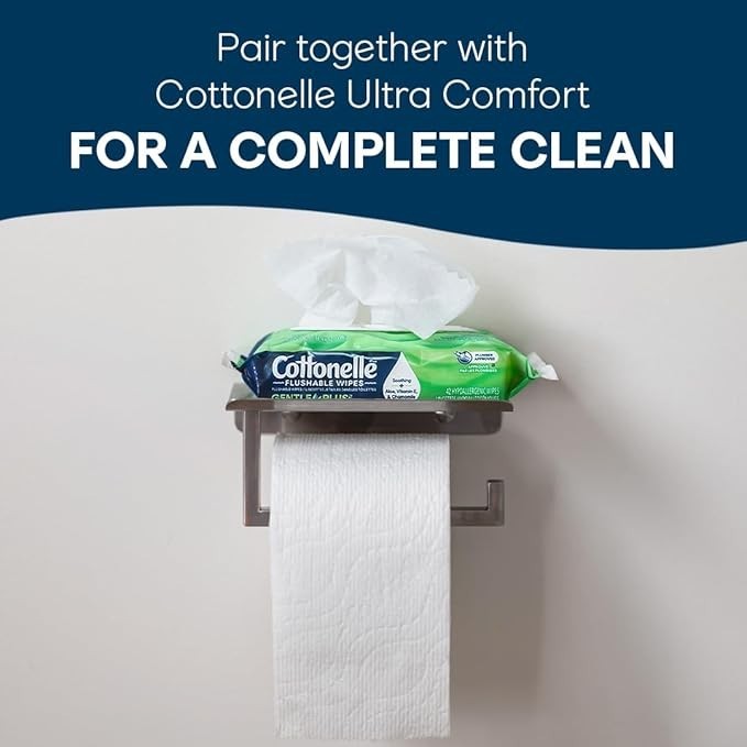 Cottonelle GentlePlus Flushable Wipes Aloe Vitamin E 336 Ct 8 Packs Soft Clean