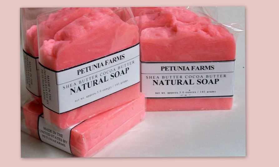 HANDMADE SHEA BUTTER SOAP 6 BARS ** CHAMPAGNE & LAVENDER FRAGRANCE