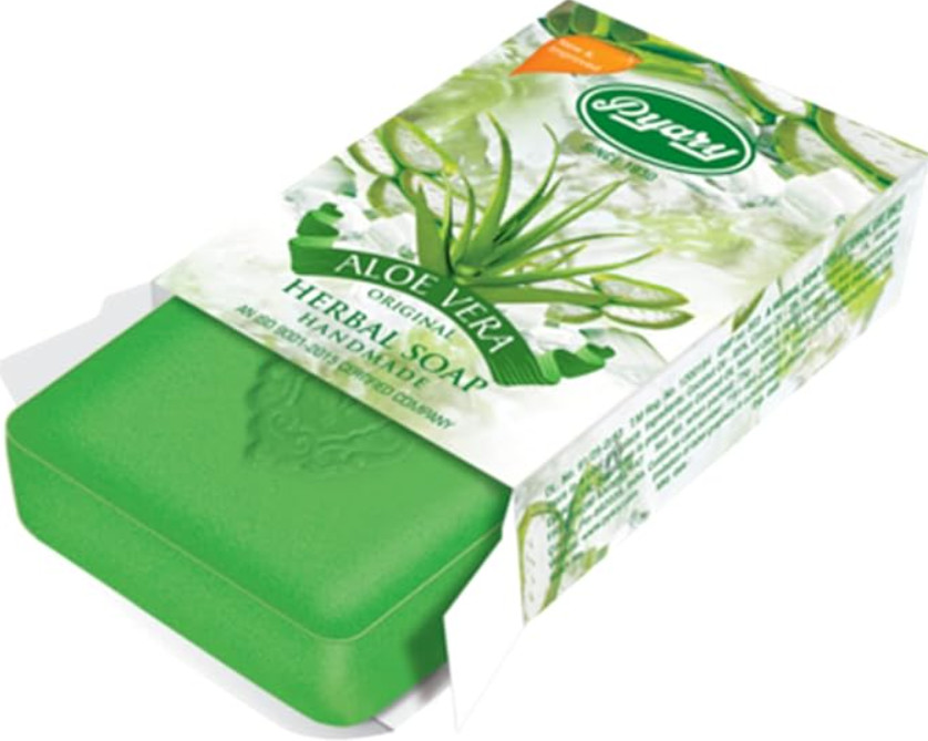 3 X Indian Pyary Aloe Vera Original Herbal Soap – 75g Hand Made ⭐FAST SHIPPING⭐