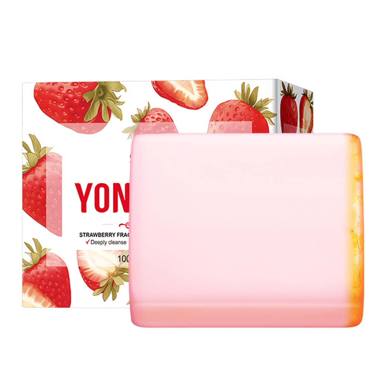 Women Strawberry-Scented For Private Personal Care Soap With Foaming Net 100g
