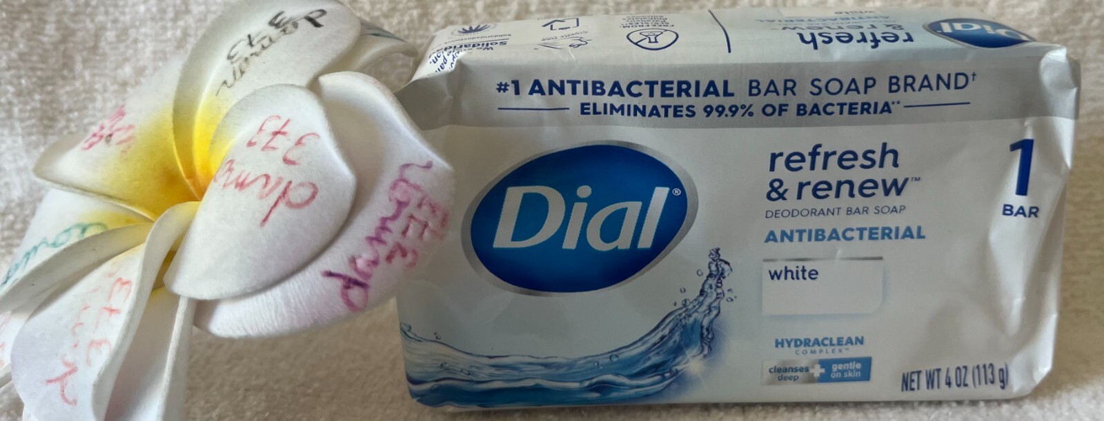 DIAL*WHITE*ANTIBACTERIAL Refresh & Renew DEODORANT SOAP~~4 OZ/113 g~~NEW/SEALED