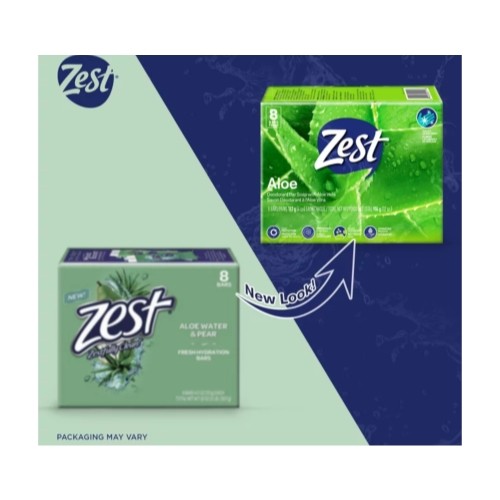 Zest Bath Bar 8PK Soothing Aloe – Pack of 1