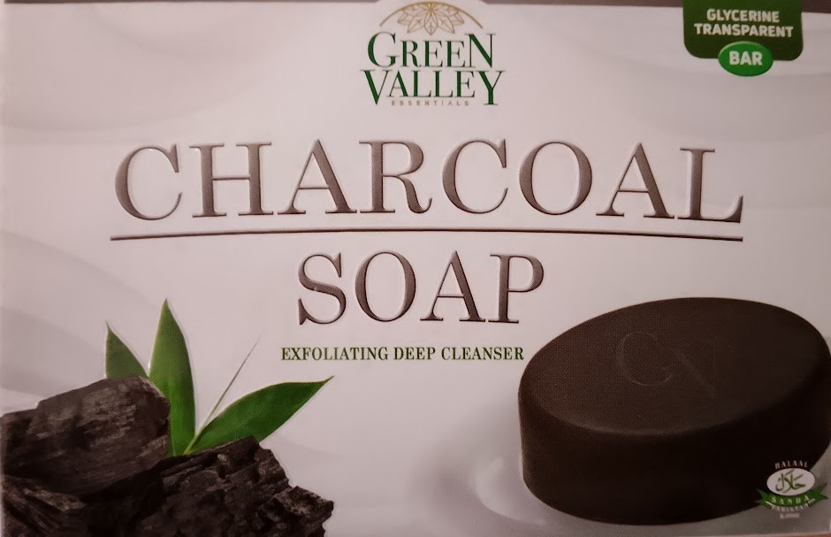 Green Valley CHARCOAL SOAP Exfoliating Deep Cleanser Bar Natural Glow Skin