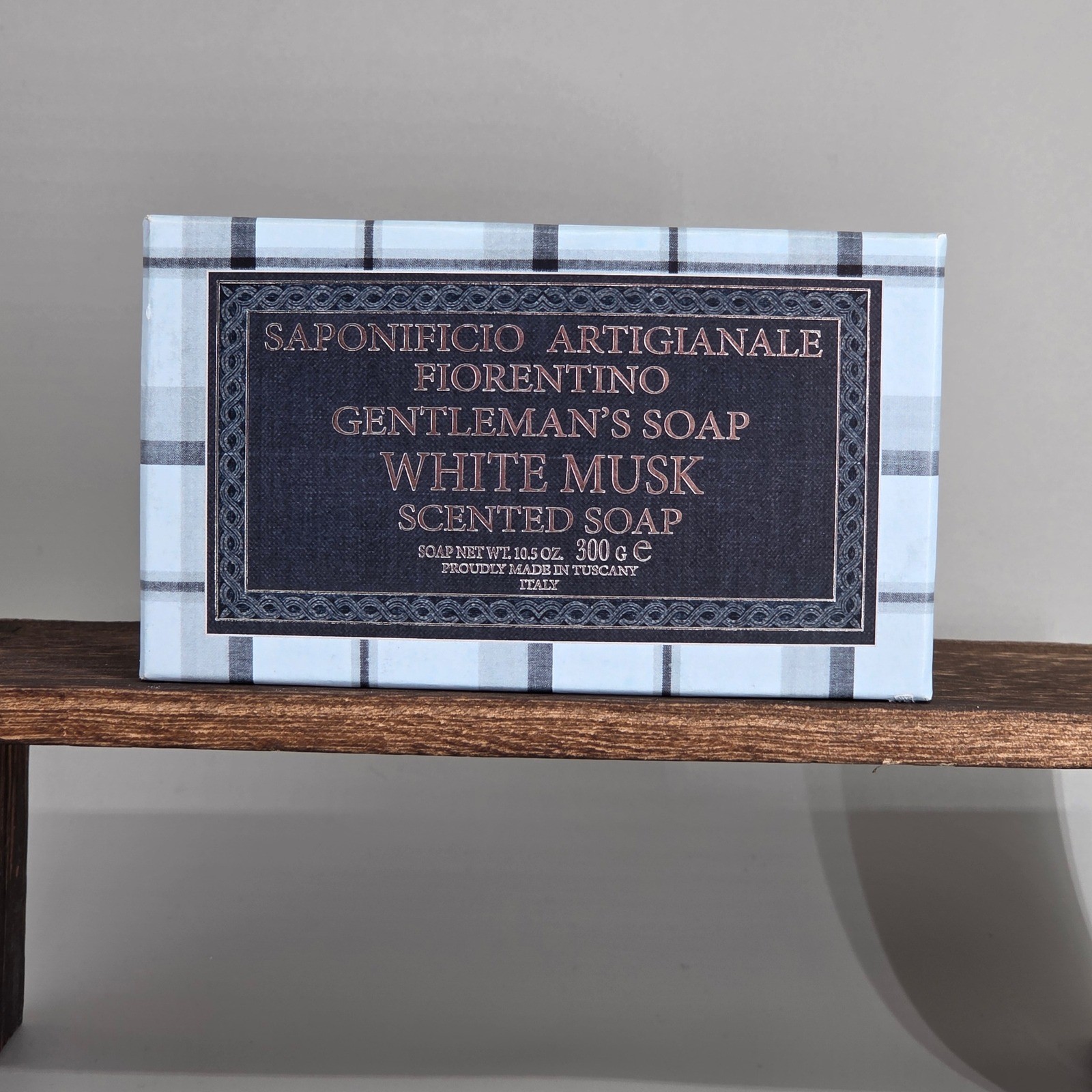 Saponificio Artigianale Fiorentino Bar Soap Mens 10.5oz White Musk Italy Luxury
