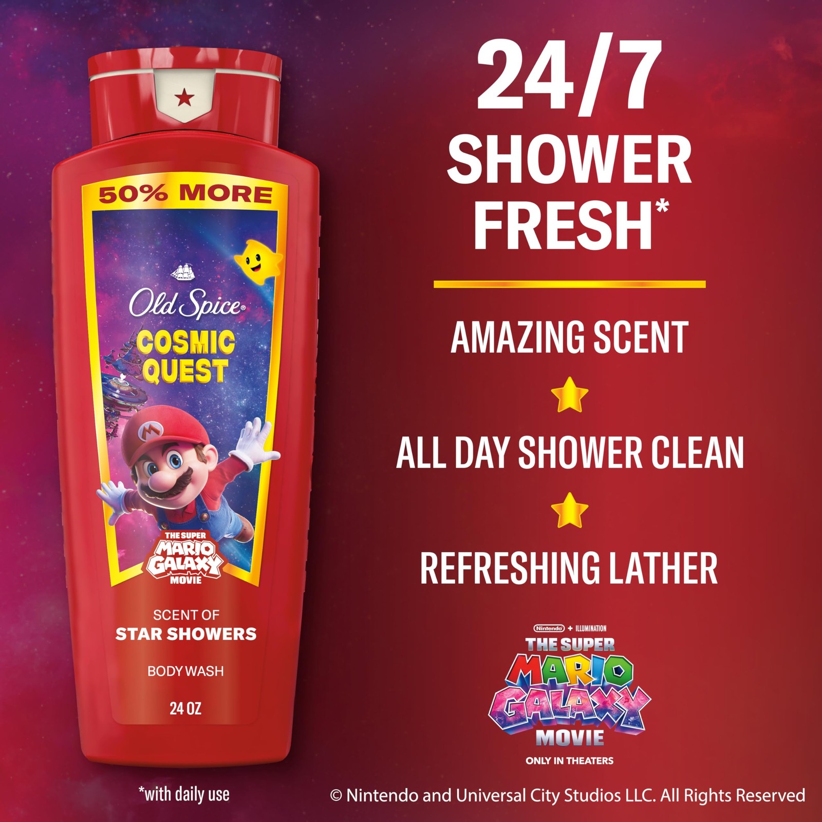 Old Spice Body & Face Wash for Men, x The Super 24 Ounce (Pack of 1), Red