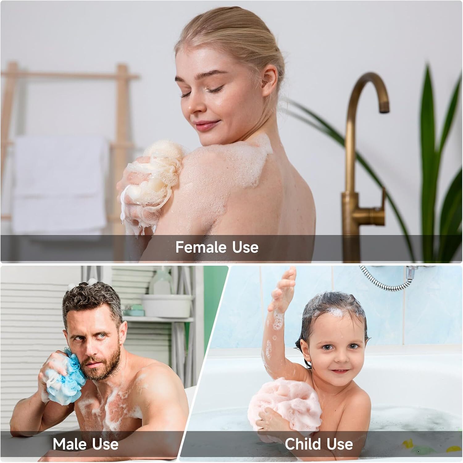 Luffa Loofah Sponge Shower Loofahs 50g Bath Sponges Exfoliating Colors