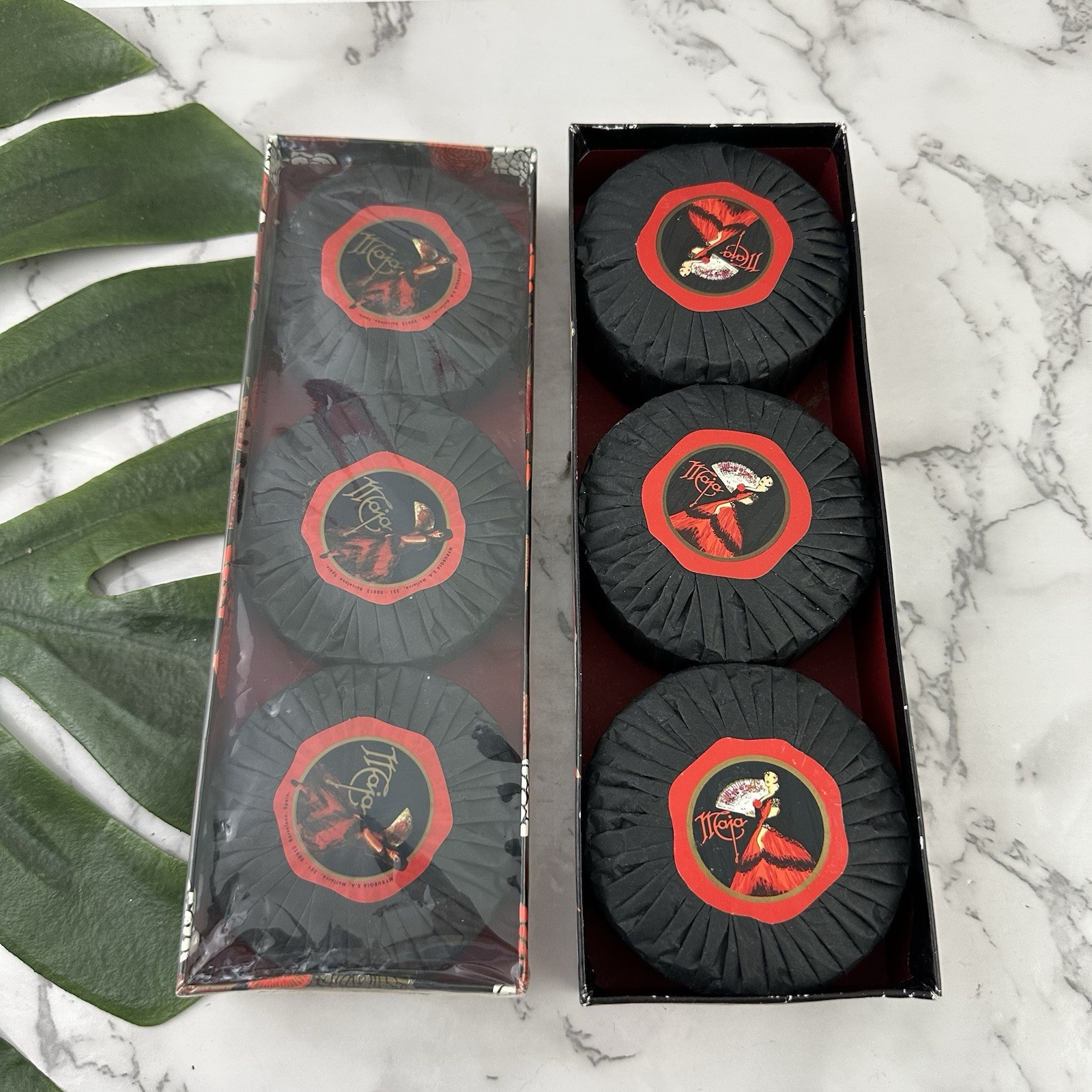 Maja Jabon Savon Soap 2 Boxed Set New 6 Round Bars Perfumed Spain Myrurgia