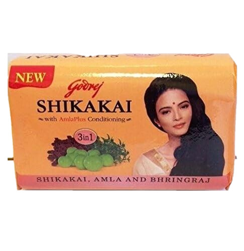 Godrej 3 in 1 Shikakai Amla Bhringraj Hair Soap 65 Gram-pack of 6 -free shipping