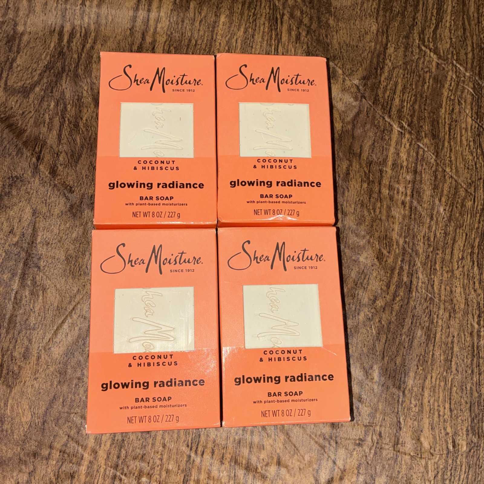 4 Shea Moisture Coconut & Hibiscus Shea Butter Soap, for Dull Skin, 8 oz BARS