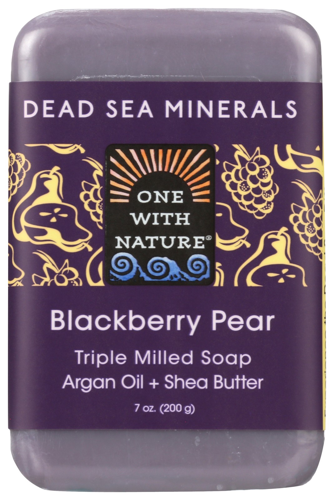 Dead Sea Blackberry Pear Soap By One With Nature 7 Oz Bar 1 Pack