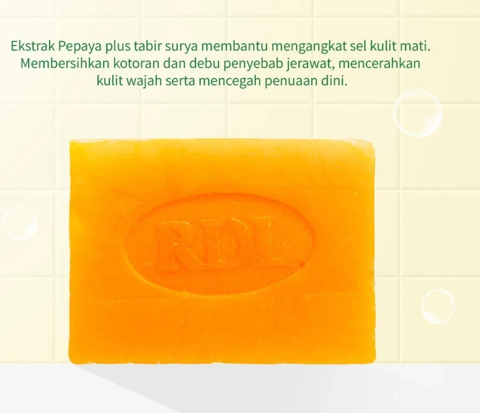 RDL Papaya Whitening Soap Sunscreen With Vitamin A C & E 135g ( X 3 )
