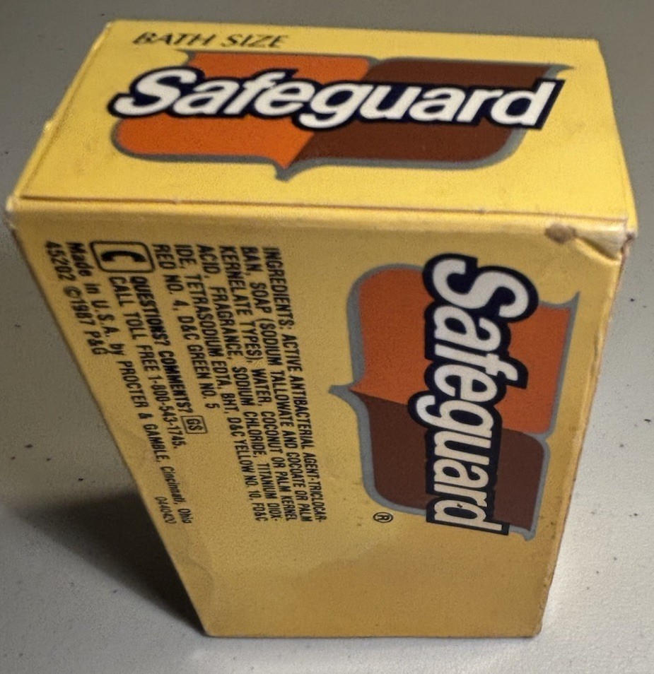 Safeguard Deodorant Soap Beige 5 oz New In Package NOS Box 1987 P&G Made In USA