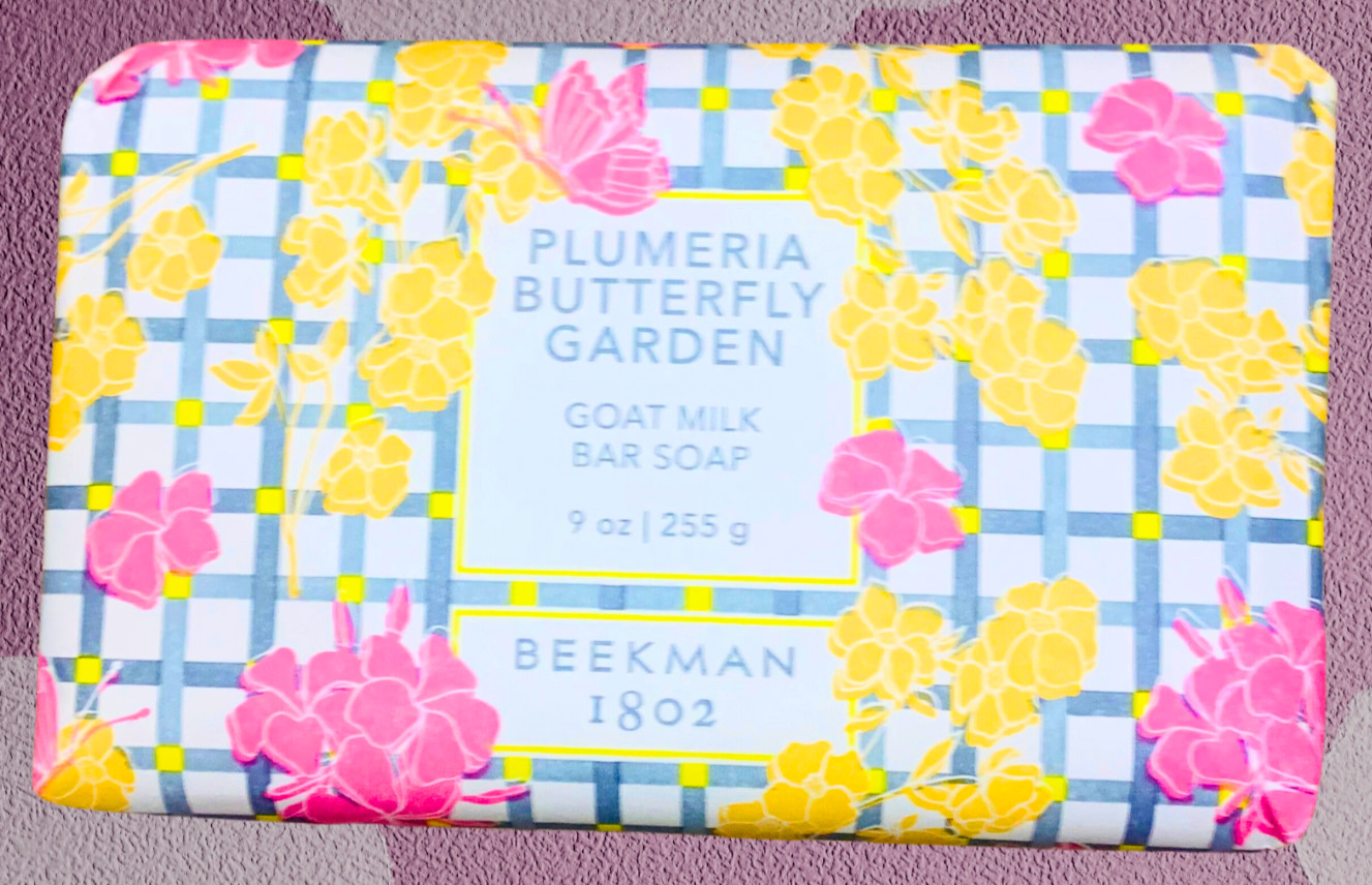 BEEKMAN 1802 Plumeria Butterfly Garden Goat Milk Bar Soap 9 OZ ~ JUMBO SIZE