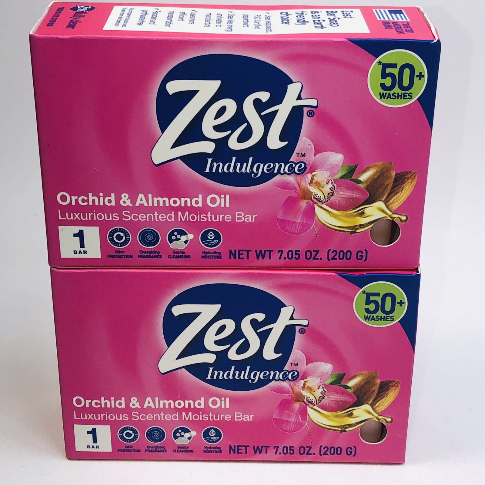 5 ZEST Bar Soap Moisturizing Lush Orchid & Almond Oil Large Bars 7.05oz