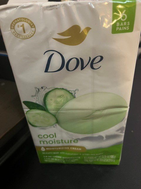 6 Pack Dove Cool Bar Moisturizing Creme Bar Soap -3.75 oz Cucumber and Green Tea