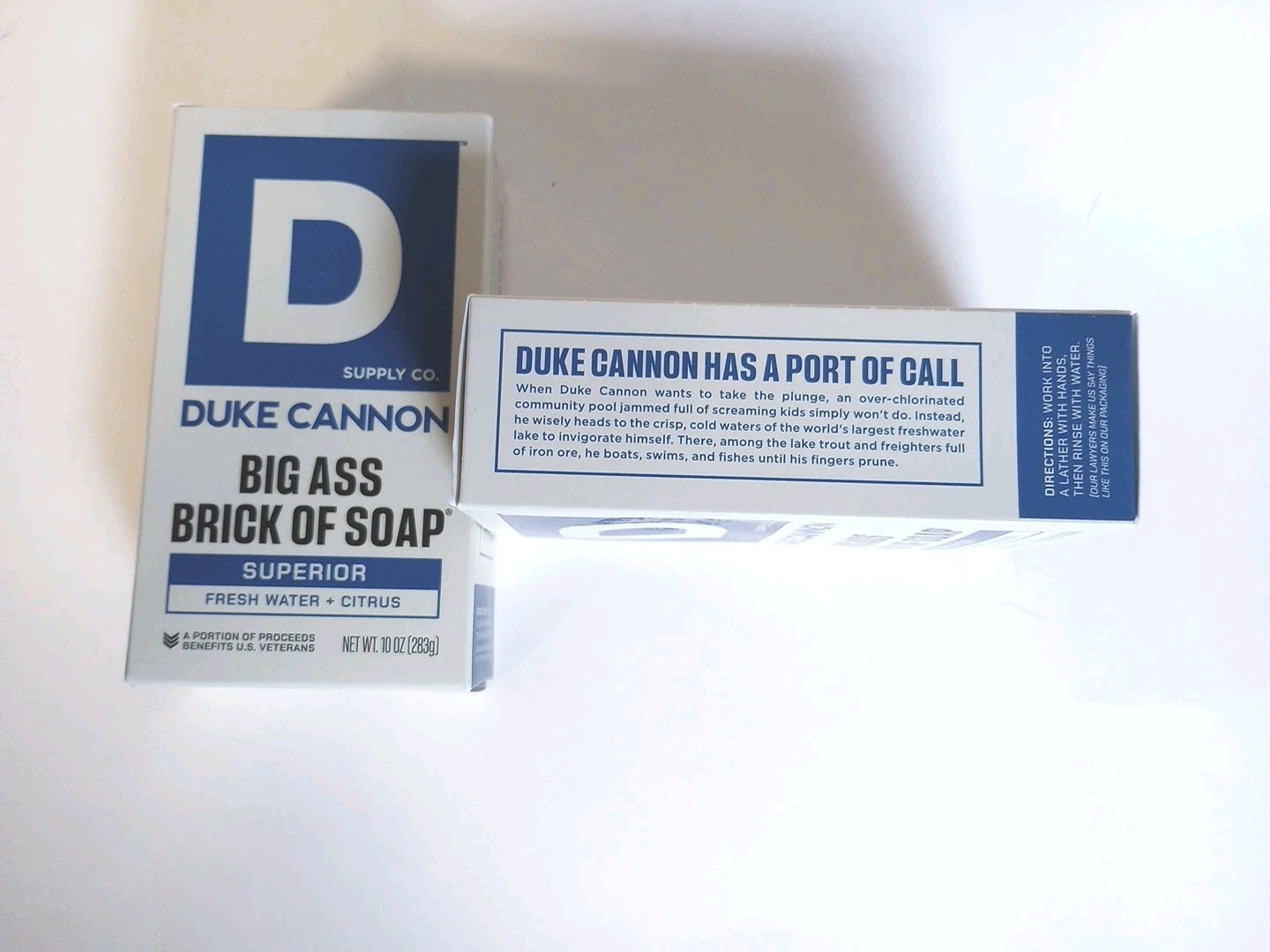 NEW Duke Cannon – Big Ass Brick of Soap Superior – Fresh Water + Citrus – 2 Bars