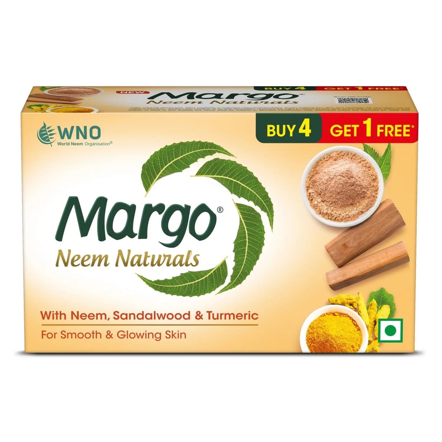 Margo Neem Naturals Soap For Clear Smooth Skin Pack of 5x100g Each Packs