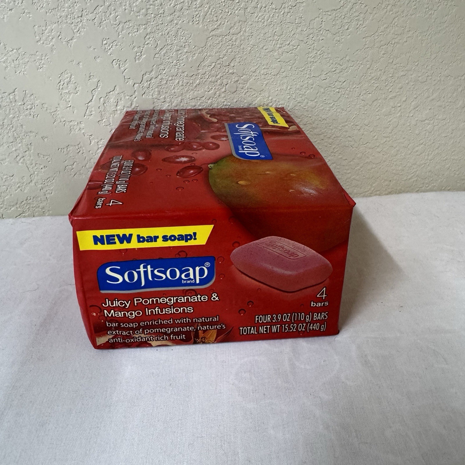 Softsoap Juicy Pomegranate Mango Infusions Bar Soap Package 4 Bars DISCONTINUED