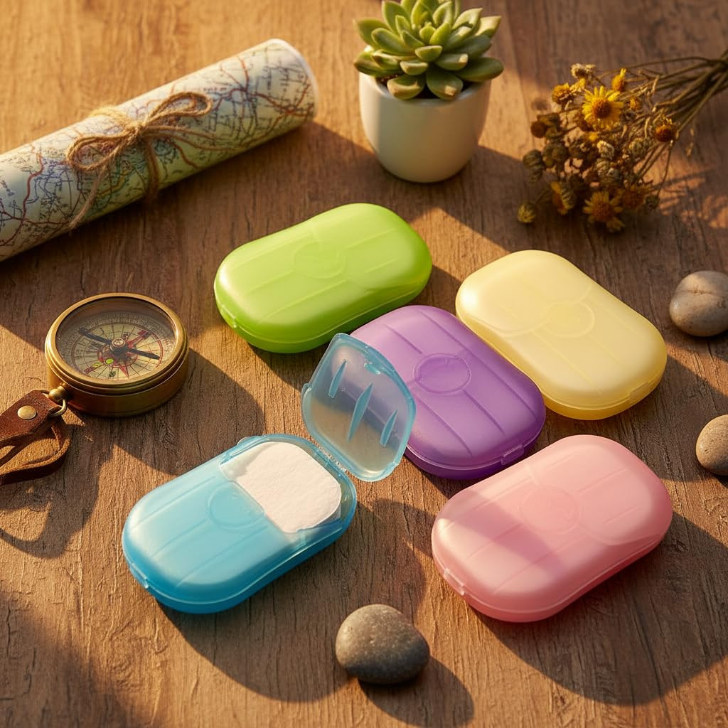 Disposable Soap Sheets Paper 5 Boxes Hand Cleaner Fragrance Mini Soap Paper for
