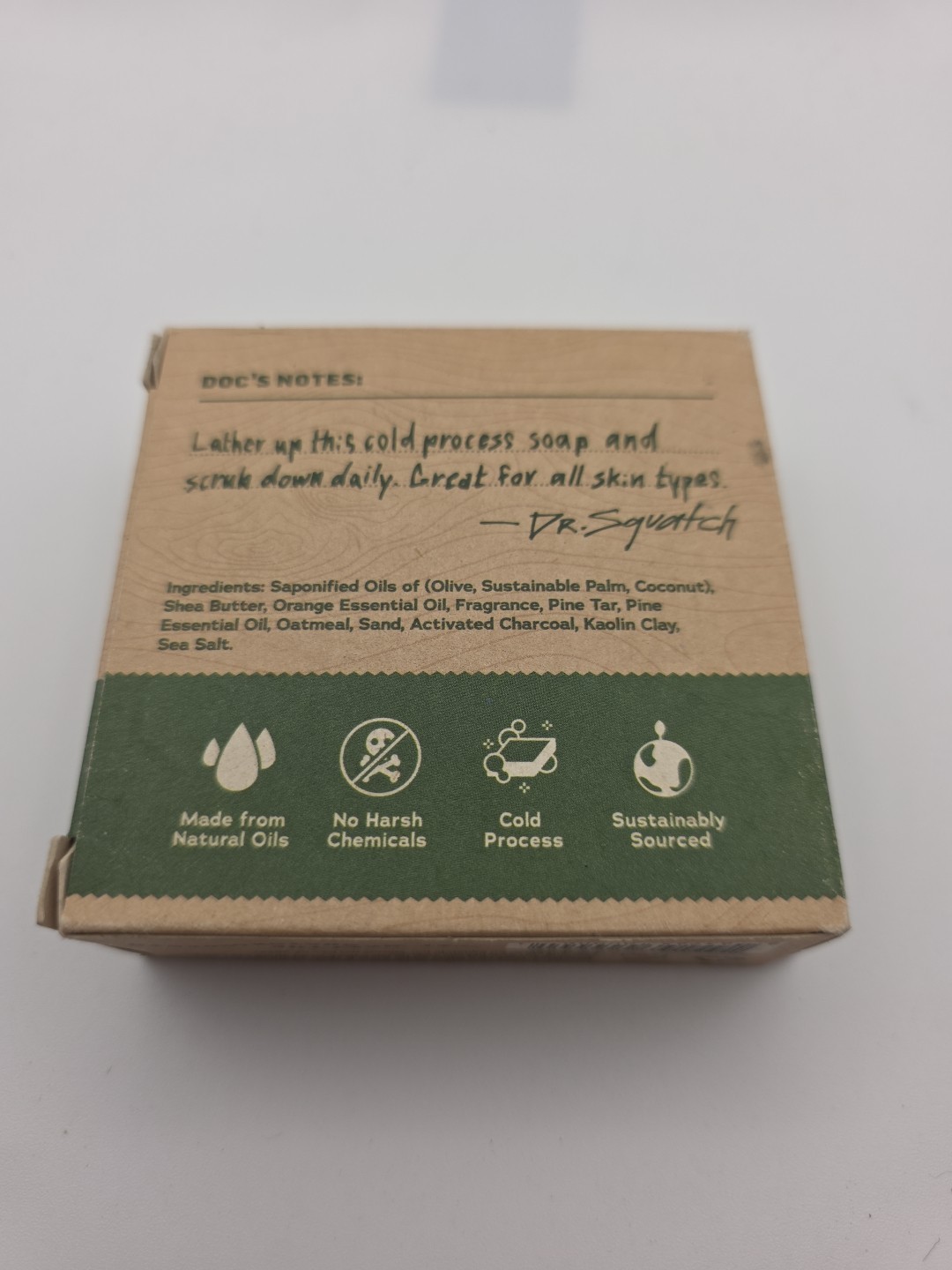 4-Pack Men’s Dr. Squatch Pine Tar Natural Bar Soap Heavy Grit Cold Process 5 oz.