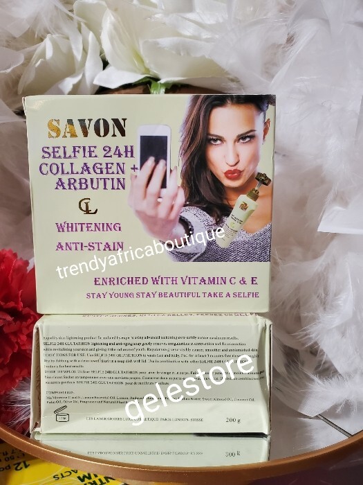 X 1 AUTHENTIC SELFIE 24H Collagen & Arbutin Soap👌. Vit. C & E