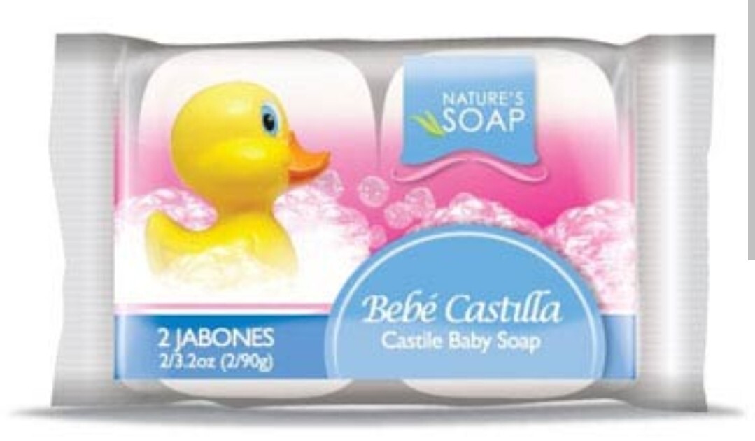 NATURE’S SOAP BABY VEGETAL CASTILE OIL SOAP JABON CASTILLA PARA BEBE 4 CT-3.2oz