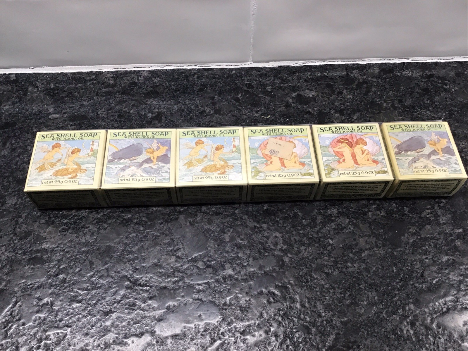 1980 Cabtree and Evelyn London Sea Shell Soap with Jojoba Oil, Net Wt. 25g 0.9Oz