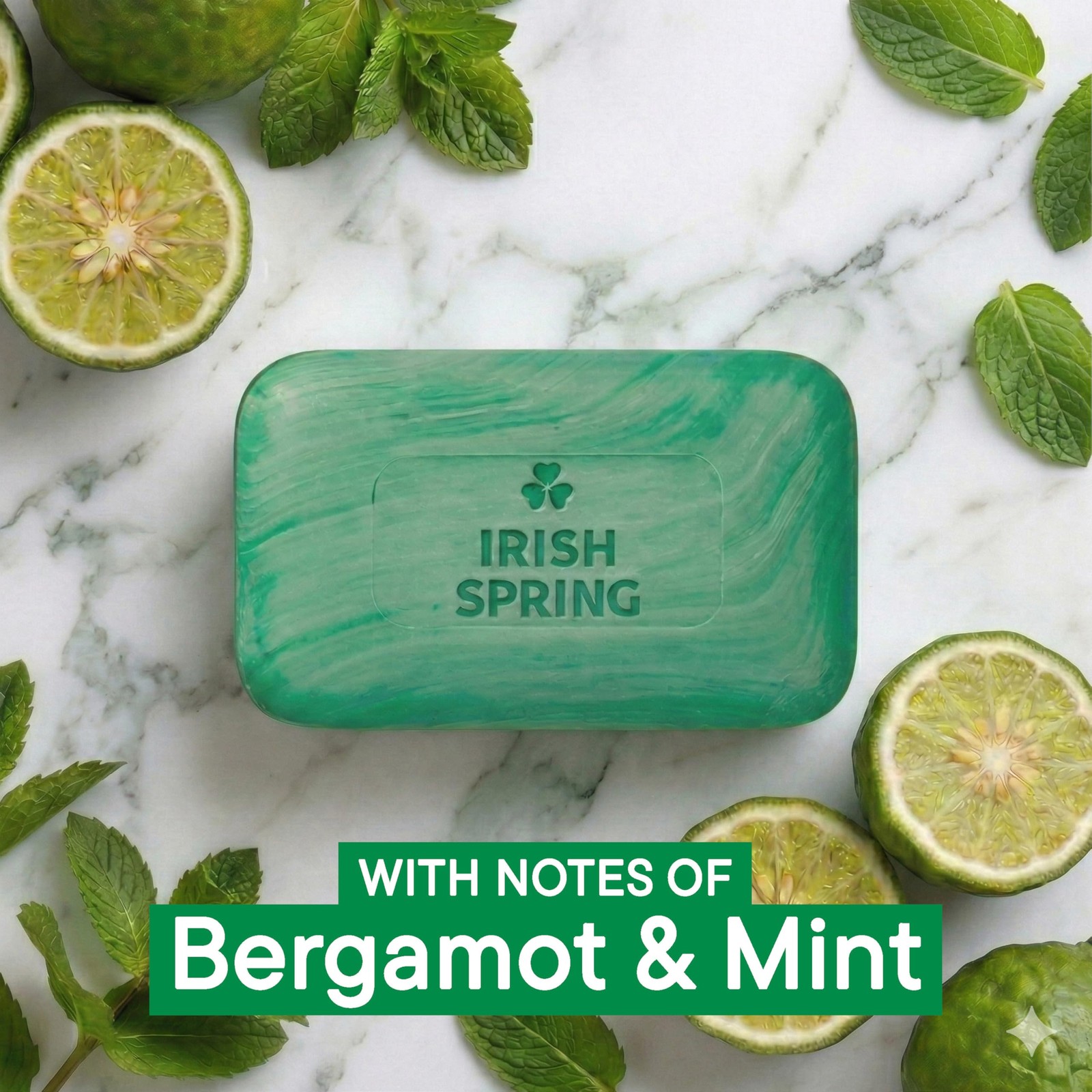 Irish Spring Bar Soap for Men, Original Clean, 3.75 Ounce (Pack of 24), Green