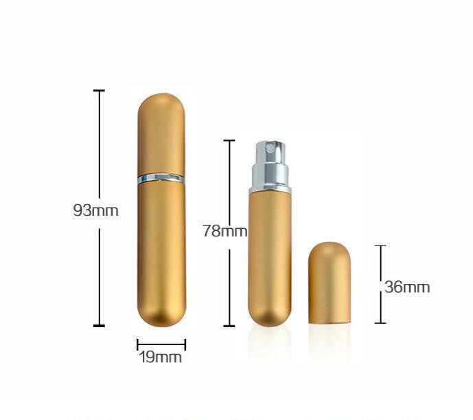 5ML Travel Portable Mini Refillable Perfume Atomizer Bottle Scent Spray Case