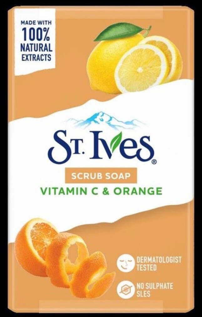 St. Ives Exfoliating Scrub Soap Vitamin C And Orange 4 Bars – 100g each New