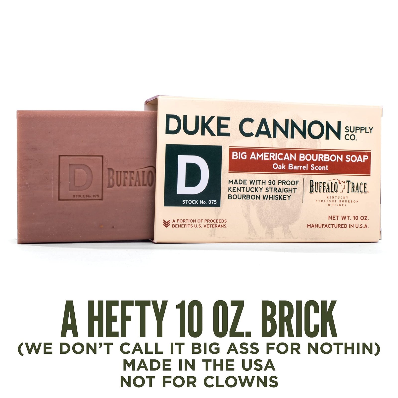 Duke Cannon Cannon Supply Co. Big American Bourbon Soap, 10oz – Superior Grade