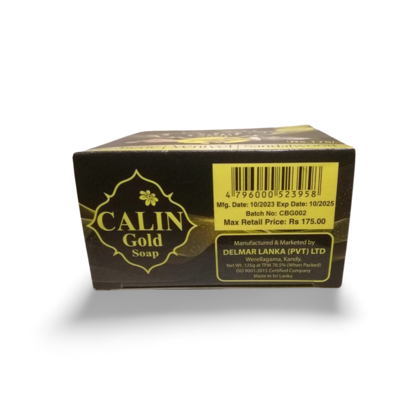 CALIN Gold Beauty Soap with Pure Natural Ceylon Turmeric Venivel Sandalwood 125g