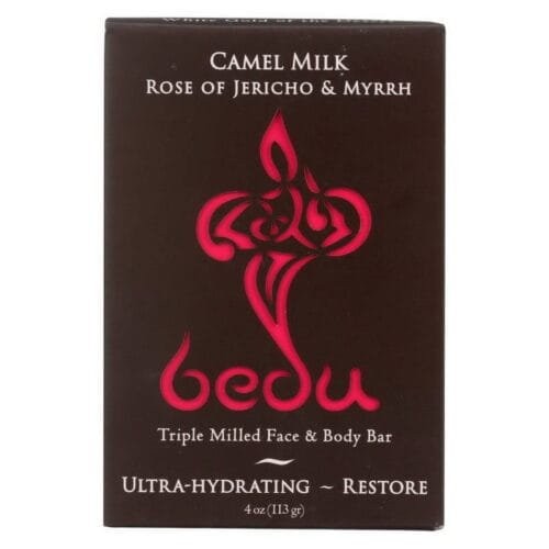 Bedu Camel Milk Triple Milled Face & Body Bar Soap Rose of Jericho & Myrrh – 4oz