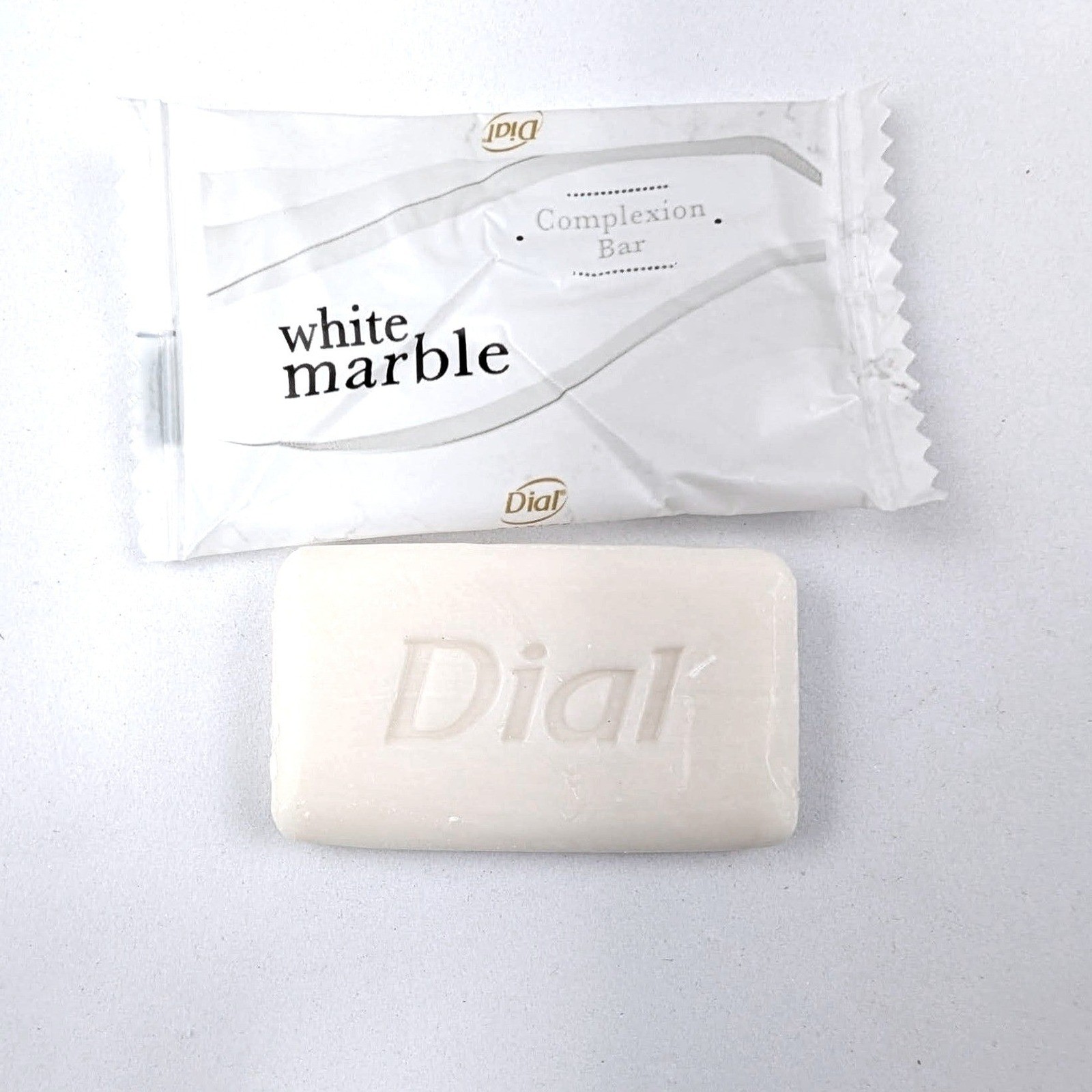 Dial White Marble Complexion Bar Soap Hypoallergenic Bulk 100 Count Travel Size